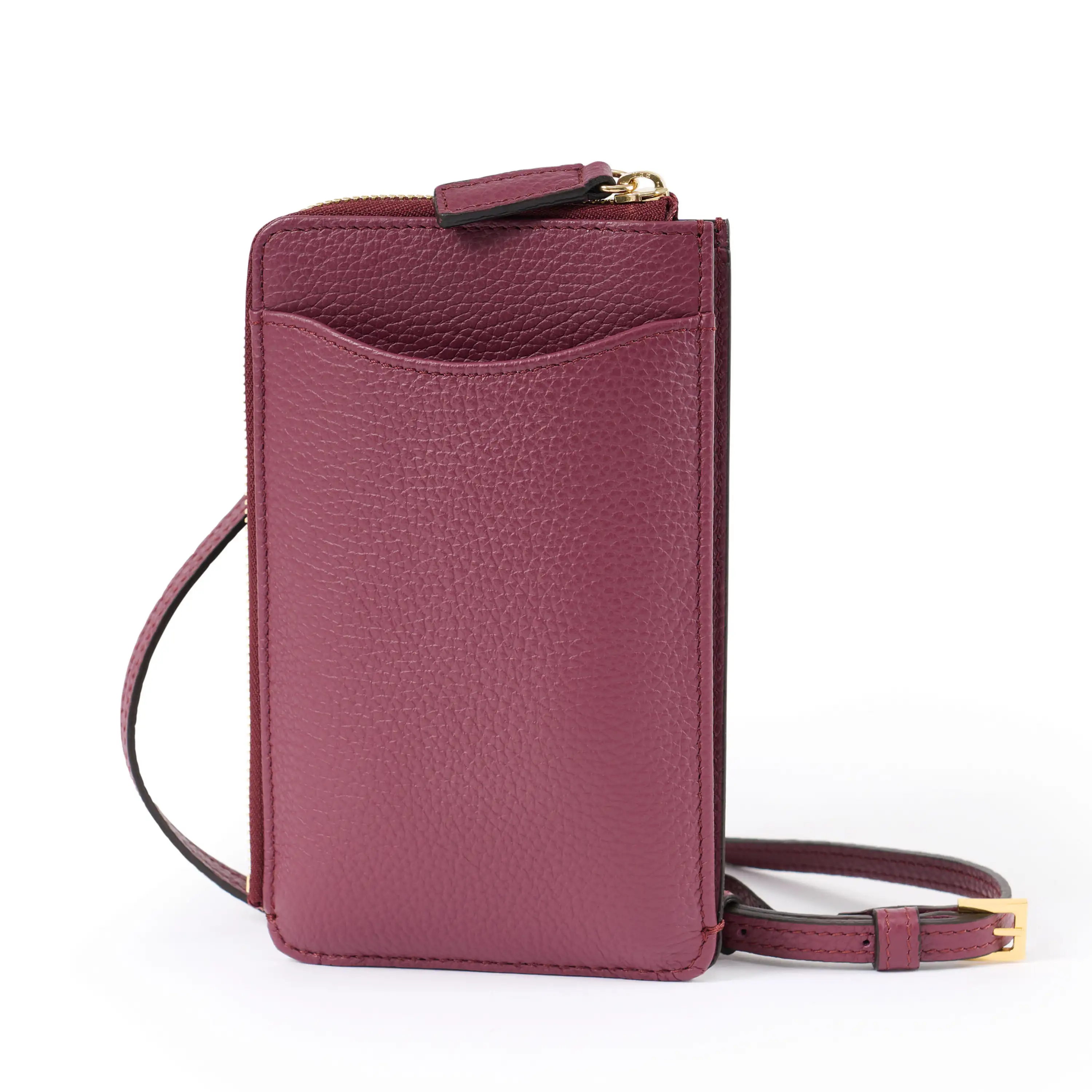 Leder Crossbody Tasche Adri Aubergine